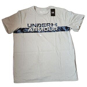 Under Armour 3XL Men’s Loose Fit Tee Beige Camo Stripe NWT